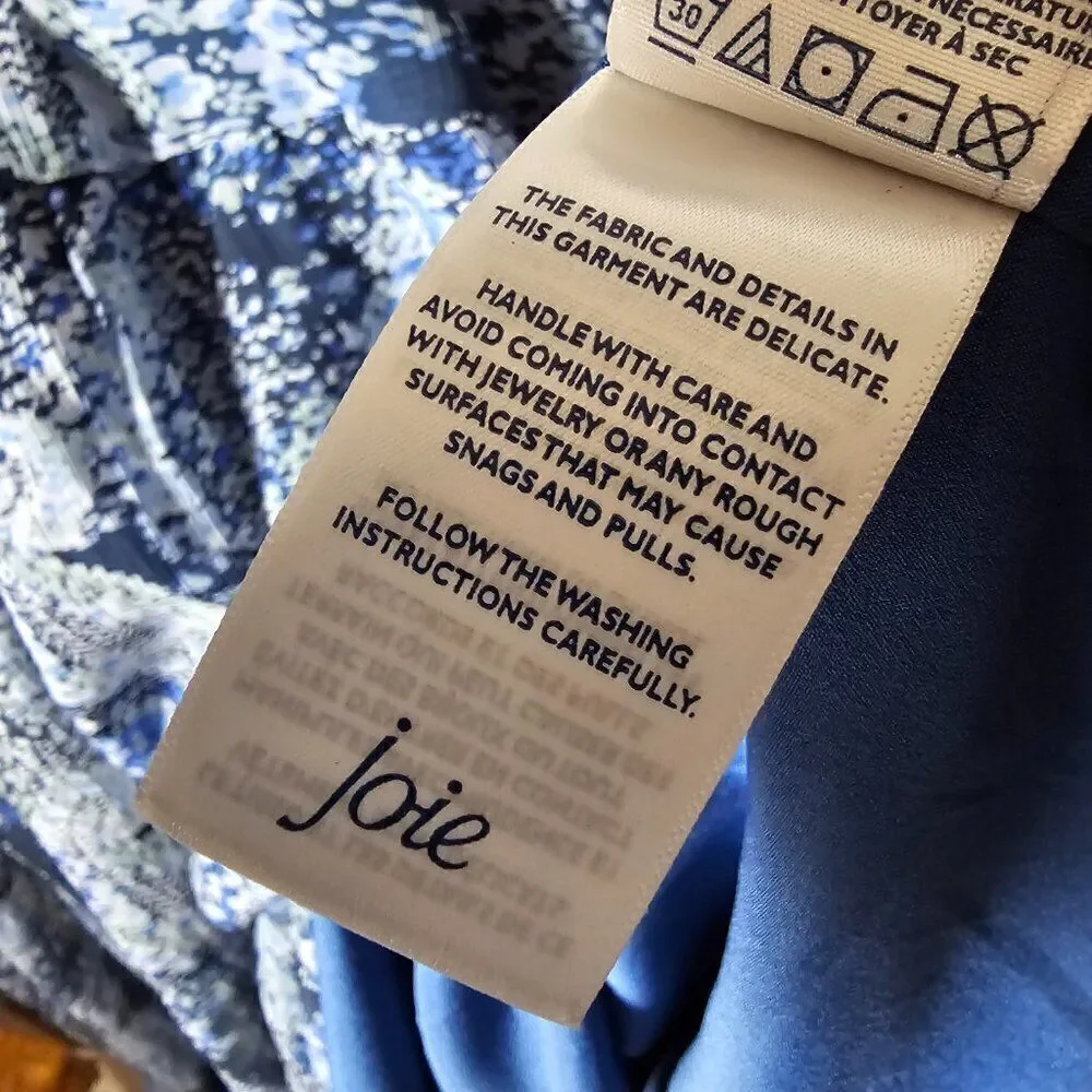 EUC JOIE PRINTED HIGH LOW MAXI DRESS V NECK LONGSLEEVES SIZE XXL